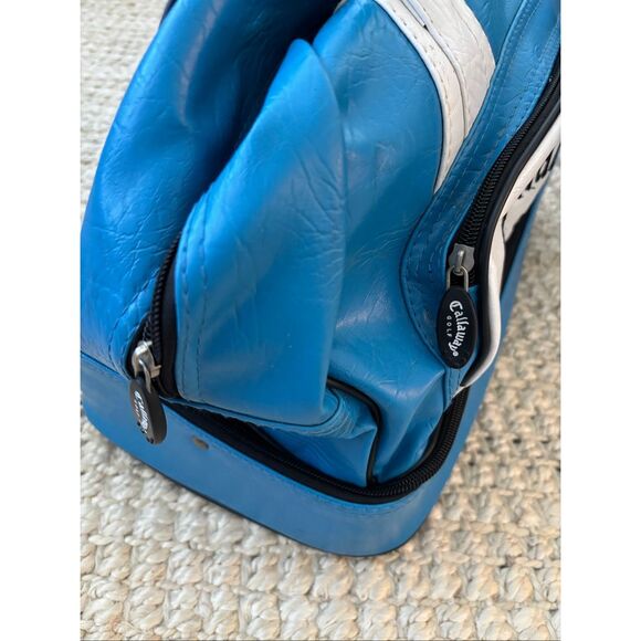 Vintage Callaway leather embroidered Golf Carry On Bag With Shoe compartment - Picture 8 of 9